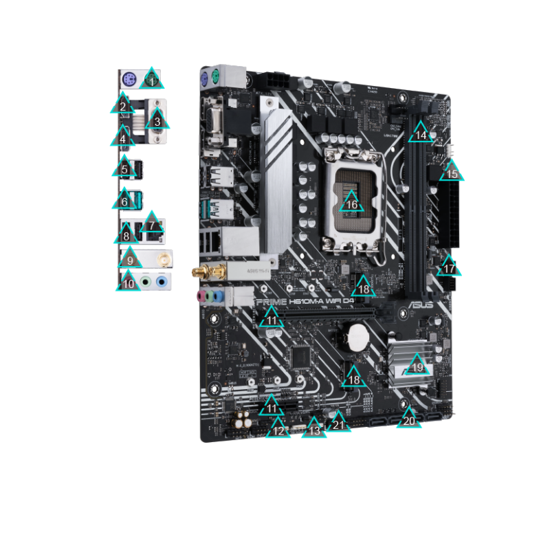 Asus Prime wifi D4 - Pagrindinė plokštė H610M-A