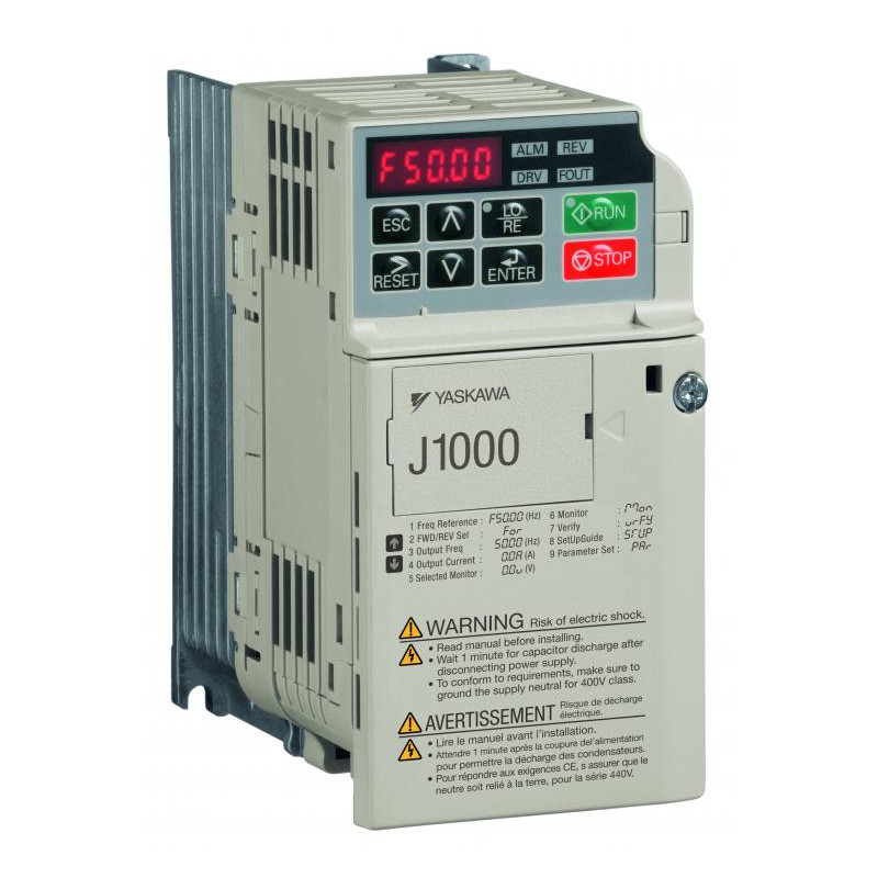 J1000 dažnio keitiklis, 0.25kW, 200VAC, 1-fazis