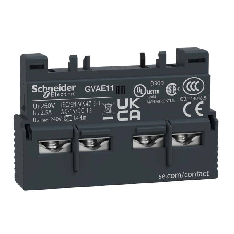 TeSys Deca, auxiliary contact block, 1 NO and 1 NC