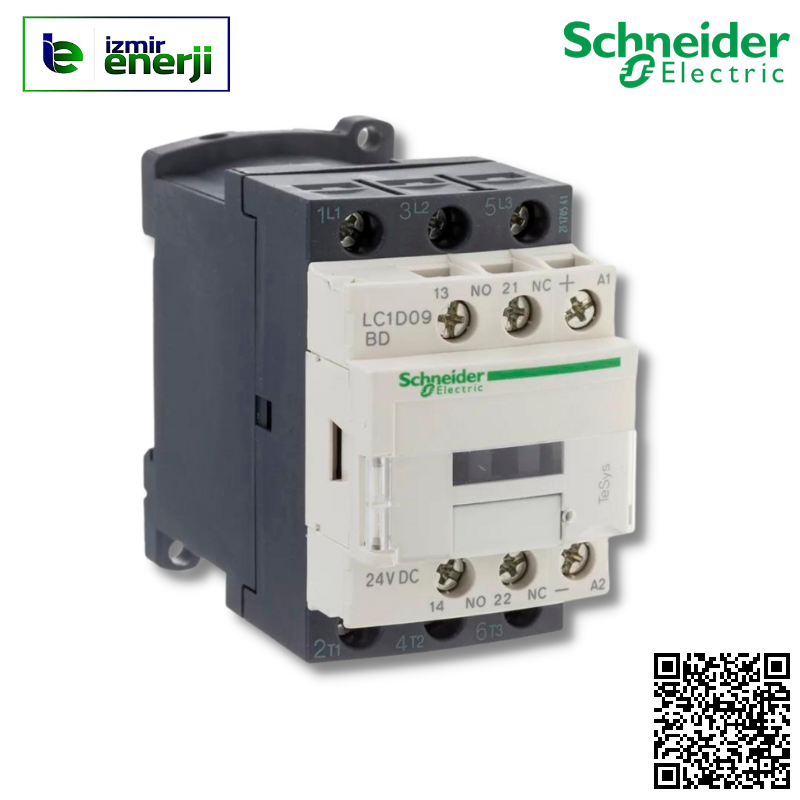 LC1D Contactor 3P 9A 4kW 24VDC 3NA