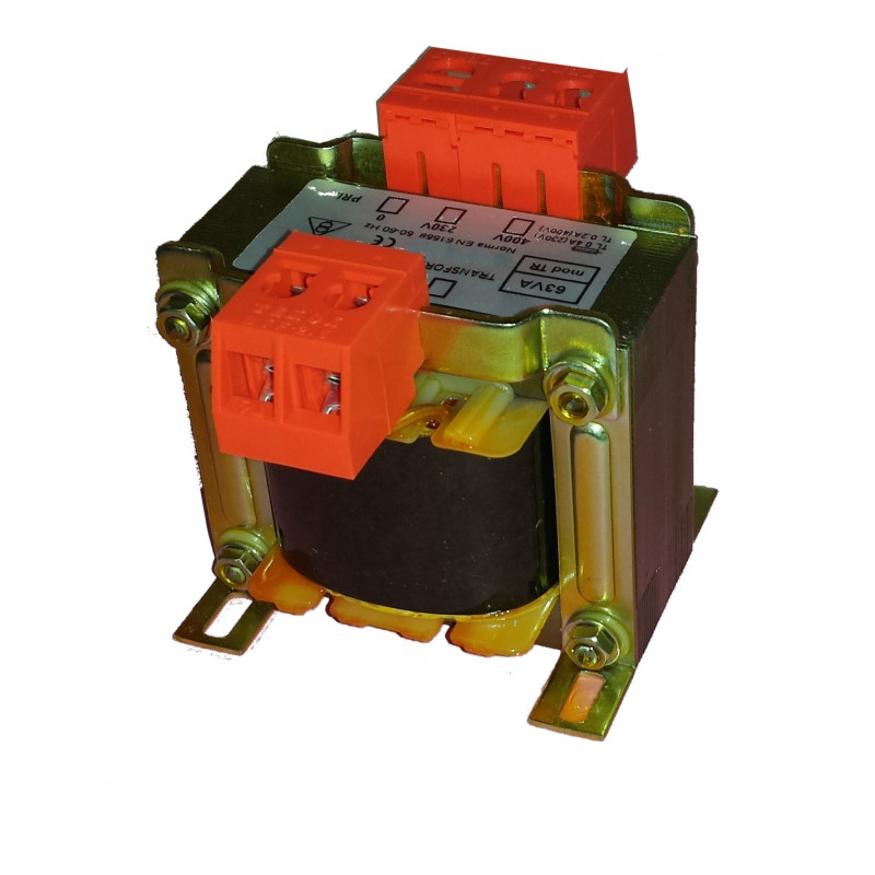 Saugos transformatorius, P, 63VA IN 230/400VAC /- 15VAC OUT 24VAC