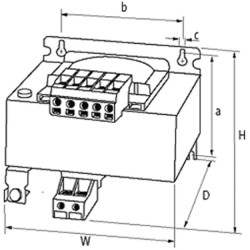 Saugos Transformatorius P 63VA - 24VAC Transformer for Automation