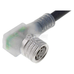 M8 jungtis, 5m, moteriškas, 3 PIN, 90° - RKMWV3-224/5