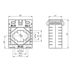 T24-200/5 Srovės transformatoriai išardomi, 200/5,d24
