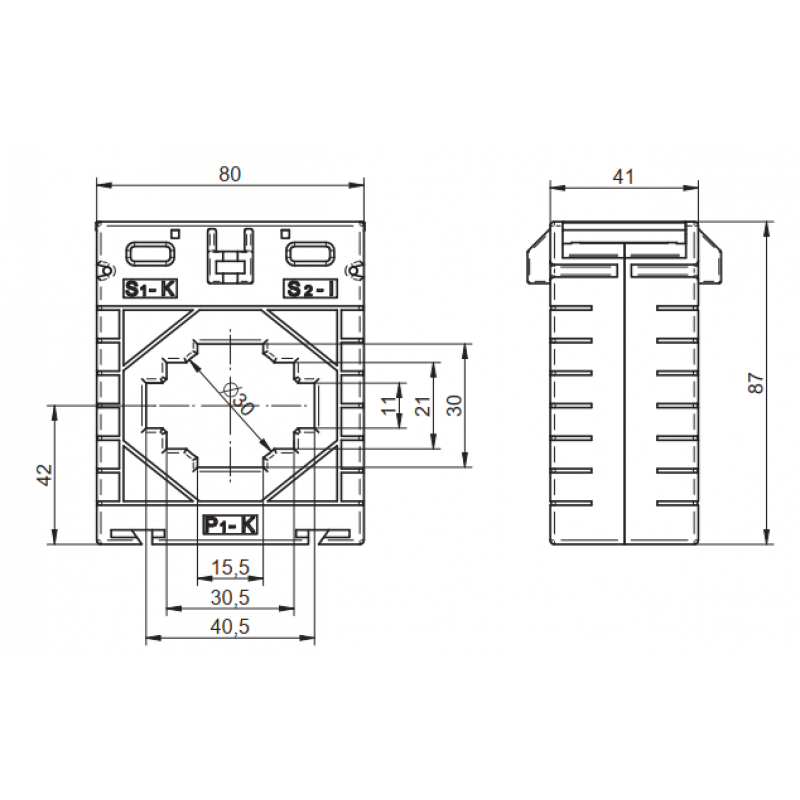 T24-200/5 Srovės transformatoriai išardomi, 200/5,d24