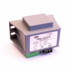 Transformatorius korpuse 230V/24V 10.4A su kontaktinėmis kaladėlemis INDEL