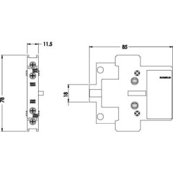 Papildomas kontaktas ant dugno NC