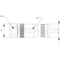 Beckhoff M8 socket field assembly