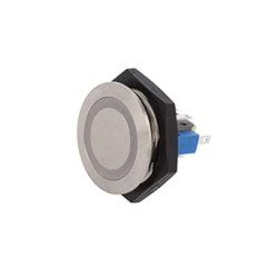 Vandal Resistant Switch, MSM II Series, 30 mm, SPDT, Momentary, Round Flat, Natural