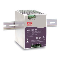 Impulsinis maitinimo šaltinis 24V 20A, 3 fazių, PFC, tvirtinamas ant DIN begio, MEAN WELL