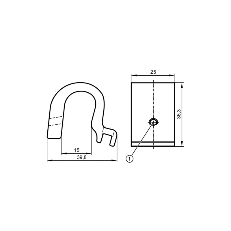 Mounting adapter for tie-rod/integrated profile cylinders Ifm