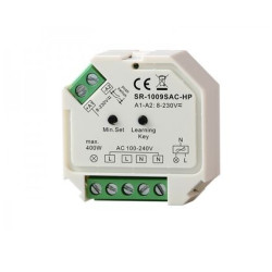 SR-2501SAC-HP LED Control System Receiver 230Vac 200W, PUSH-DIM, TRIAC, Easy-RF Series, Sunricher