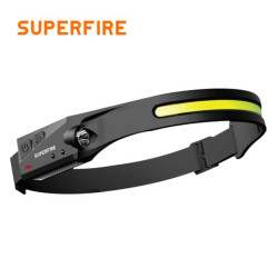 Headlamp HL6, 340lm, COB, USB-C Rechargeable 1200mAh with Sensor
