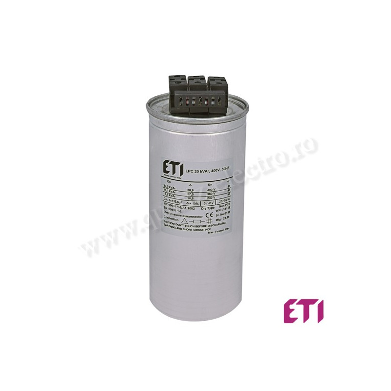 Capacitor LPC 20kVar, 400V, 50Hz
