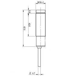 Ph.M18, PNP-NONC, M12, Receiver