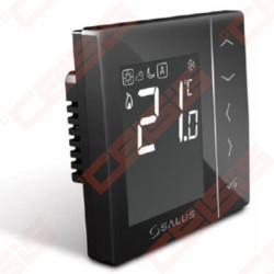 Termostatas 230V kambarinis, juodas