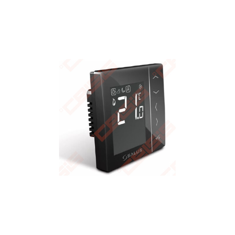 230V Indoor Thermostat, Black