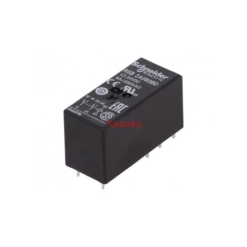 Tarpinė relė 2C/O 8A 24VDC