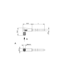 BCC M224-0000-10-003-PX0414-030 jungtis su 3m kabeliu