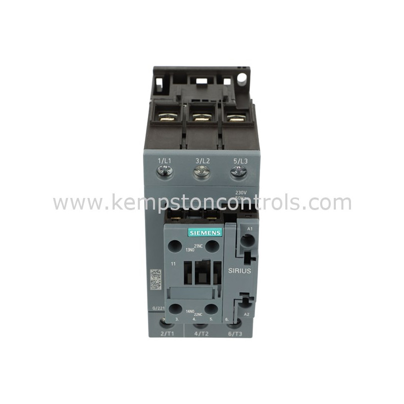 3RT2036-1AP00 Kontaktorius S2, 22kW, 230VAC, 1NO1NC