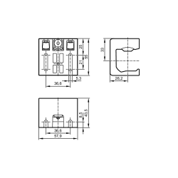 Adjustable angle bracket for safety light grids Ifm
