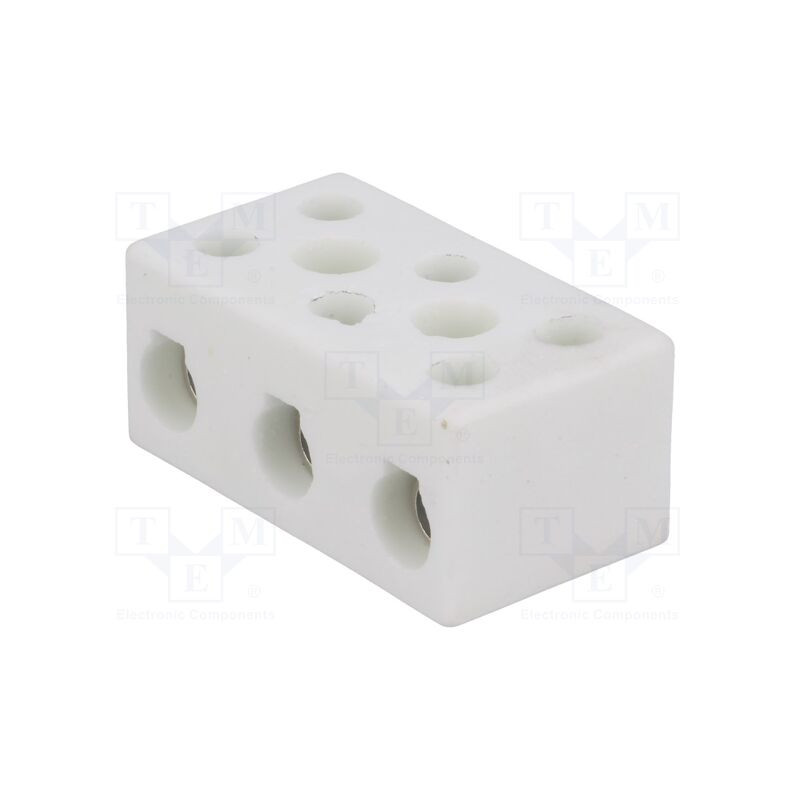 Connector terminal block 76A 450V hot condition white matte