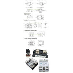 XSSR-3DA4880W4 Puslaidininkė galios relė SSR 80A trifazė, valdymas 3-32VDC, išėjimas 75-480VAC