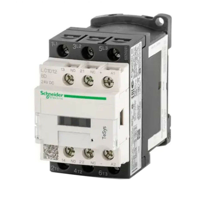 LC1D Kontaktorius 3P 12A 5,5kW 24VDC 3NA