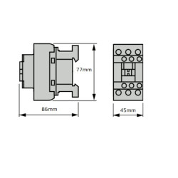 LC1D Contactor 3P 25A 11kW 24VDC 3NA