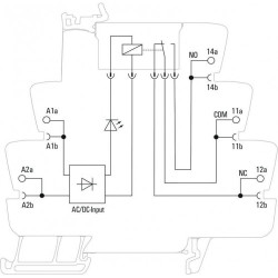 TRZ 24VUC 1CO Relay with Socket, Spring