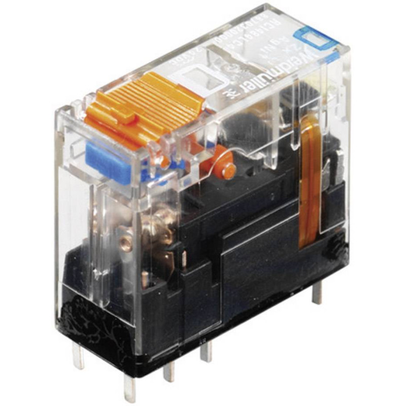 RCI484AC4 relė 2CO, 24 VDC, 8A, TestLEDdiod.