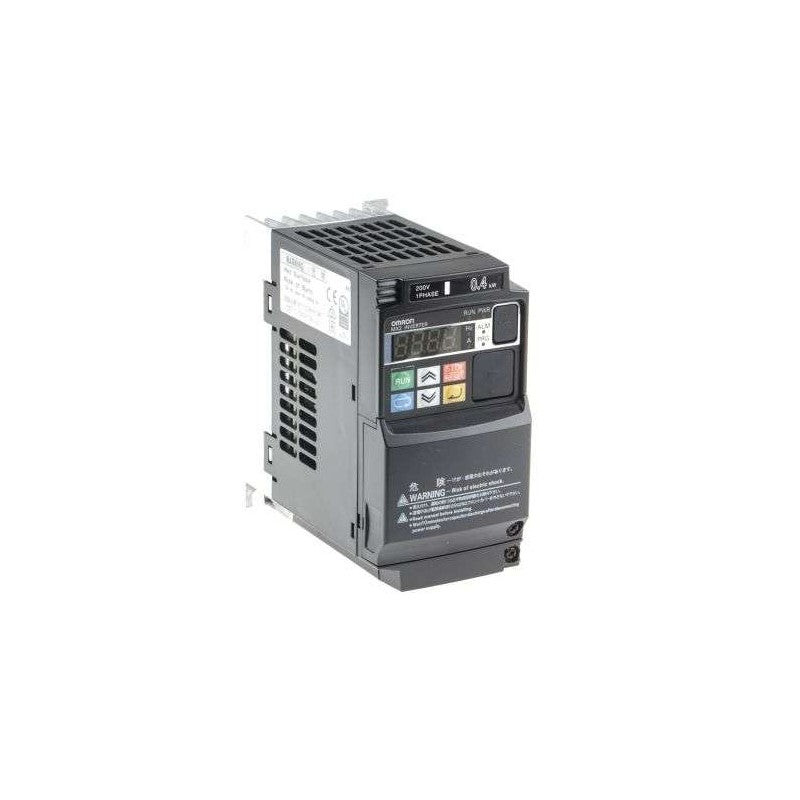 3G3MX2-AB004-EV2 MX Frequency Inverter, Vector Control, 0.4kW, 3.0A, 200VAC, Single-phase, Version 2