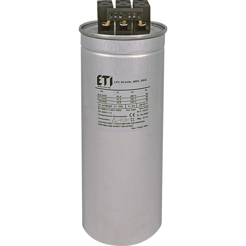 LPC 30 kVAr, 400V, 50HZ capacitor bank