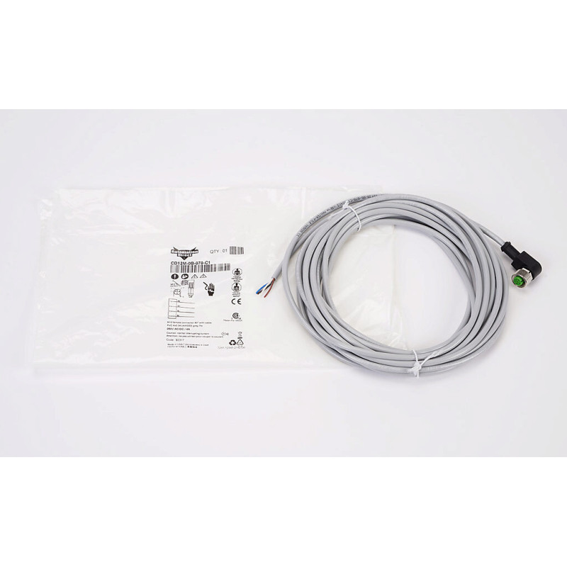 CD12M/0B-070C1 Connector Female M12 90 4 Poles Cable PVC 7m