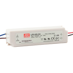 Mean Well 24V 2.5A LED Power Supply, IP67