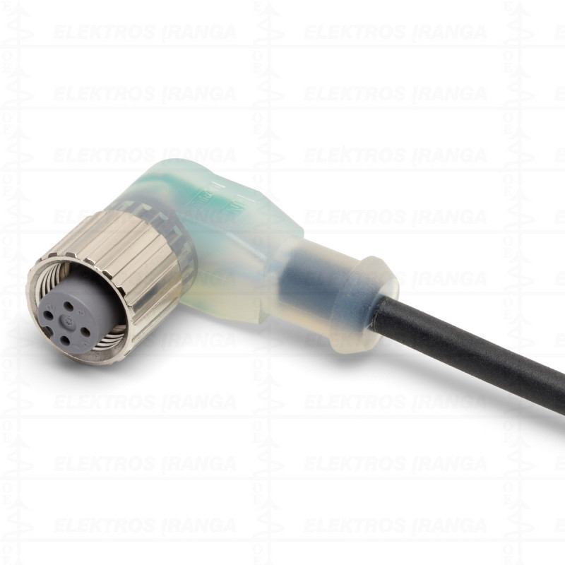 XS2FM12PVC5A5M Sensor Cable. M12/5p, PVC, 5 Wires, Angled, 5m