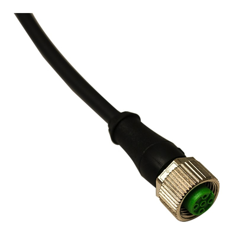 CD12M/0B-020A5 Connector M12-F, 4 poles, 2m, PUR, Axial