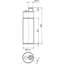 Ultras. M30 PNP 4..20mA iki 3500mm