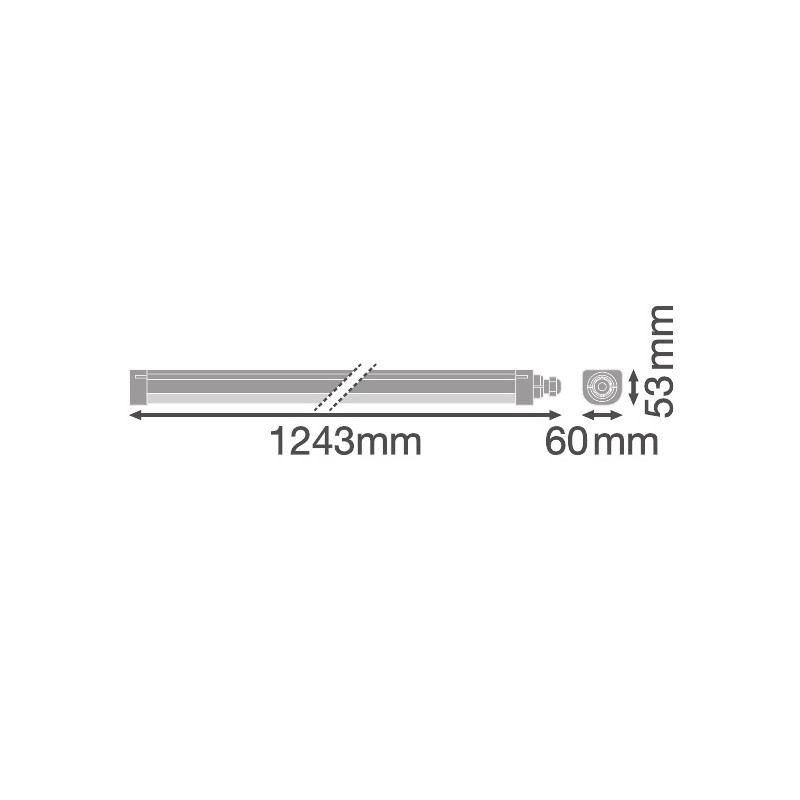 Damp Proof Compact TH 33W/840 1.2m Ledvance