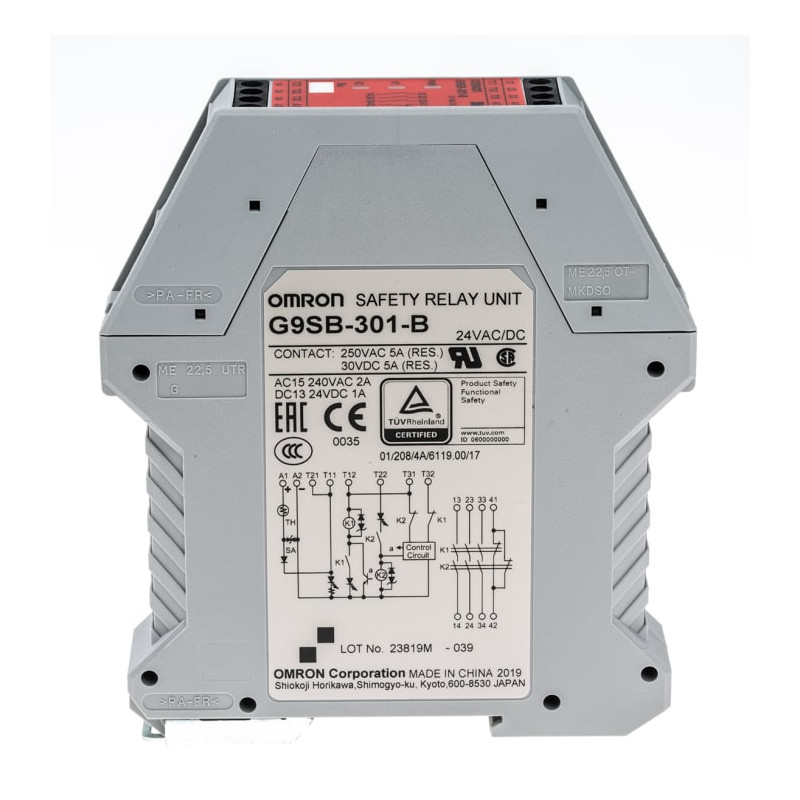 AC/DC24 Safety Relay Device, 3PST-NO Auxiliary SPST-NC