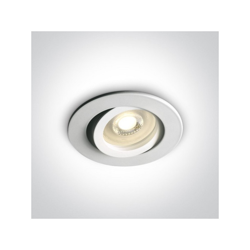 Recessed Adjustable Spotlight, GU10, White, 51205ABG/W