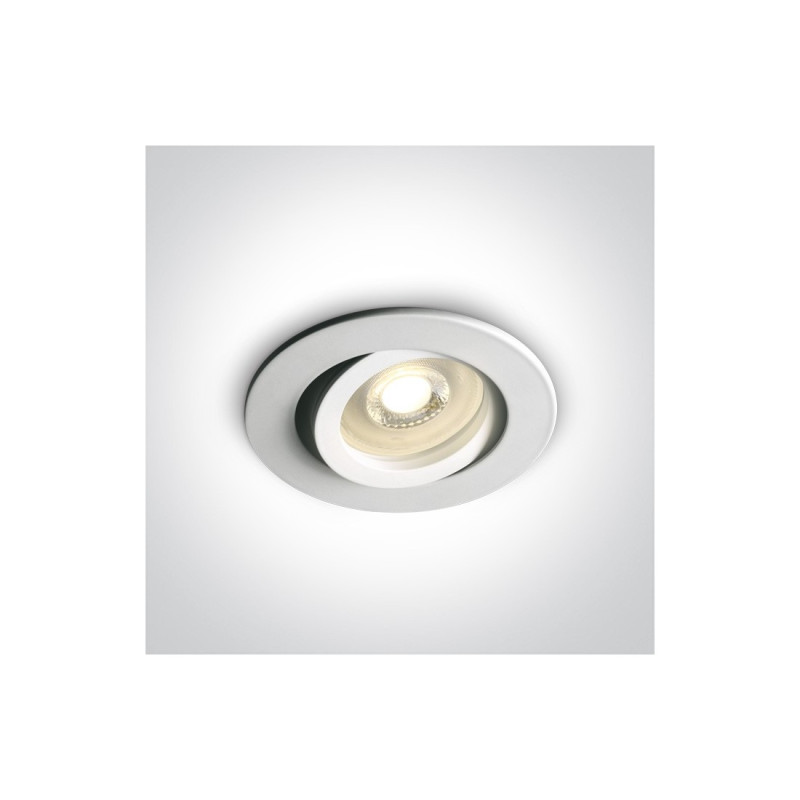 Recessed Adjustable Spotlight, GU10, White, 51205ABG/W