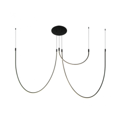 46W LED pendant light GIOTTO, black, 3000K, dimmable, 01-1735