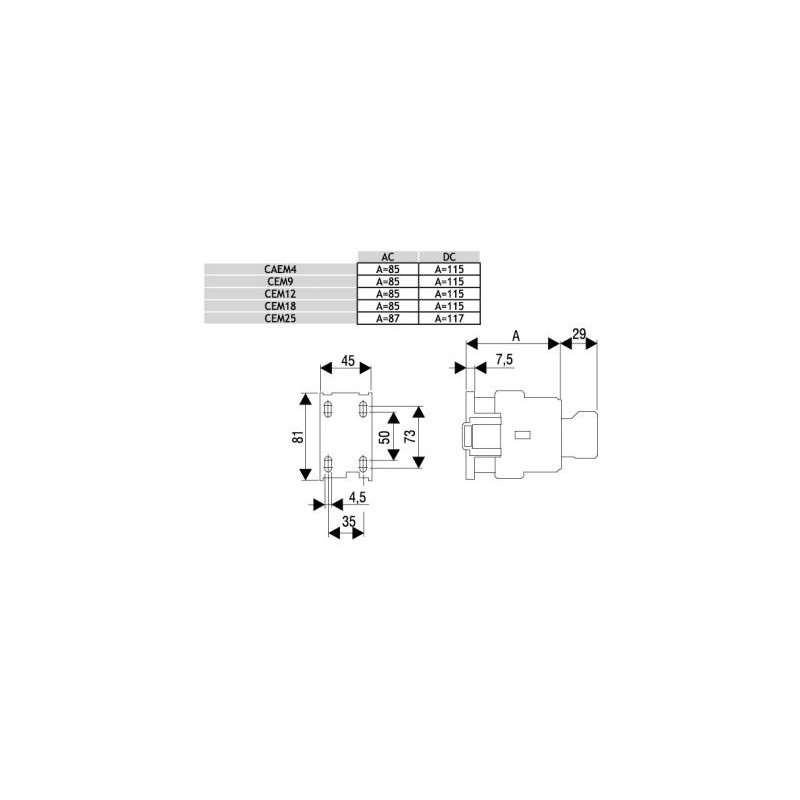 CEM 12.10-24V DC 5.5kW kontaktorius ETI