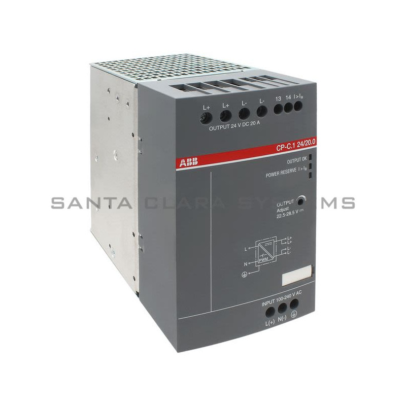 1SVR360763R1001 Power Supply In 100-240VAC/90-300VDC Out DC 24V/20A