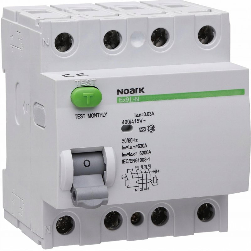 Ex9L-N Current Leakage Relay 4P 25A 30mA 6kA