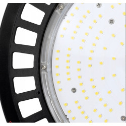 200W LED UFO šviestuvas VOYAGER, juodas, 4000K, IP65