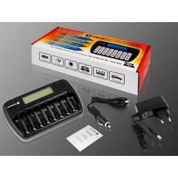 Automatic Charger 1-8 AAA, AA NiCd, NiMH EverActive