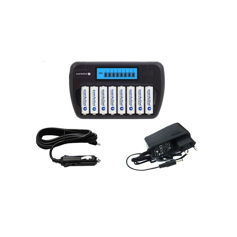 Automatic Charger 1-8 AAA, AA NiCd, NiMH EverActive