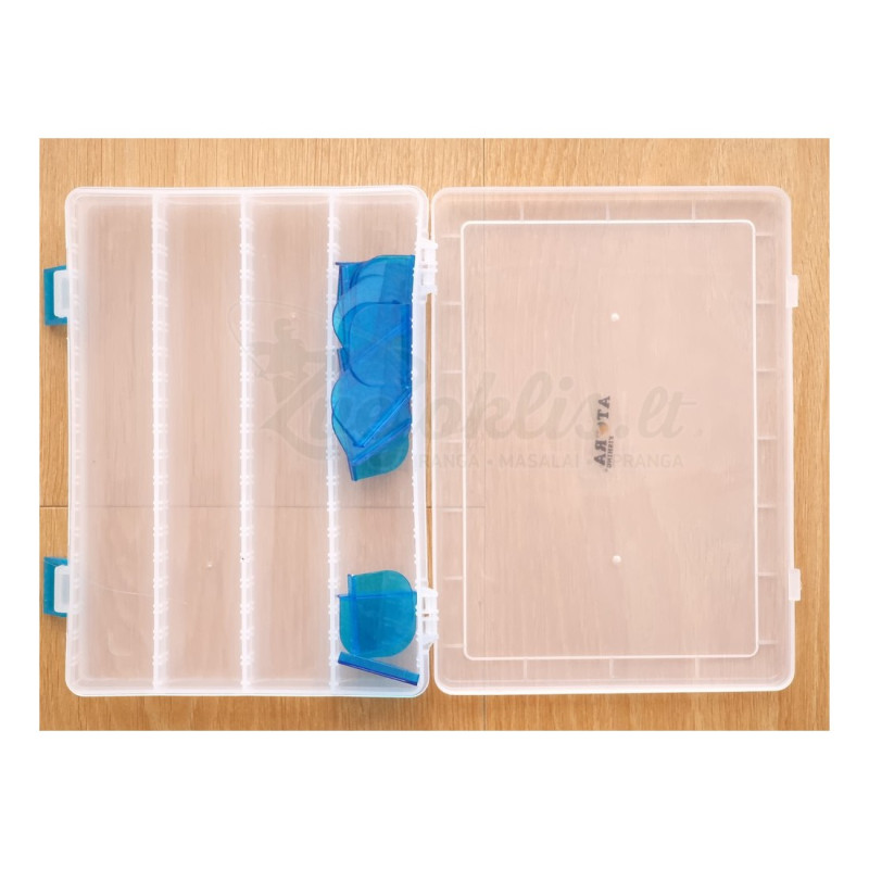 Plastic box with six compartments